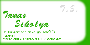 tamas sikolya business card